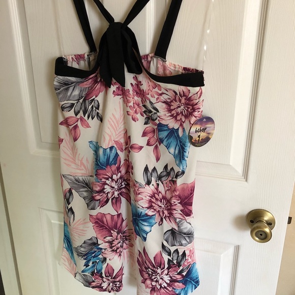 BeBop Floral Halter Dress - Picture 2 of 5